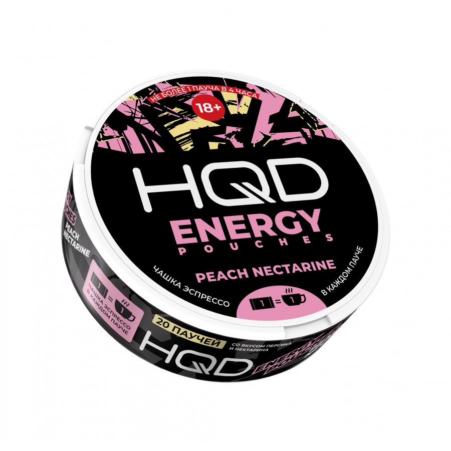 Фото и внешний вид — Энергетические паучи HQD Energy - Peach Nectarine (Персик Нектарин)