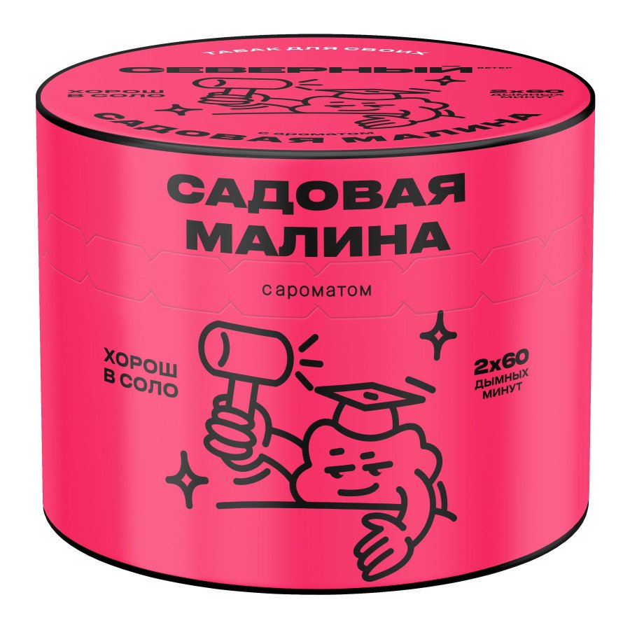 Фото и внешний вид — Табак для кальяна ВЕТЕР СЕВЕРНЫЙ 40гр - Садовая Малина