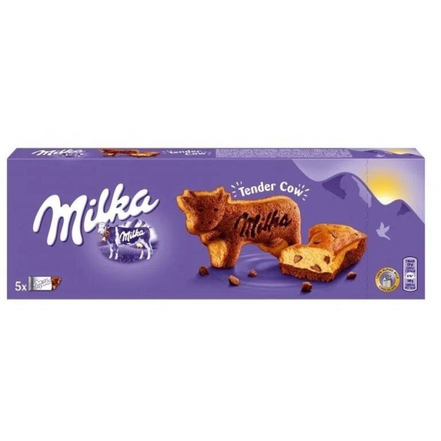 Фото и внешний вид — Milka Tender Cow 140гр (Милка Бисквит Тендер Ков) (16шт/уп)