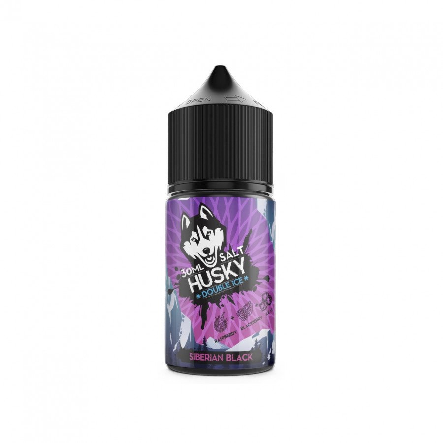 Фото и внешний вид — Жидкость HUSKY DOUBLE ICE SALT - Siberian Black (Ледяное ягодное варенье) 30мл 20мг