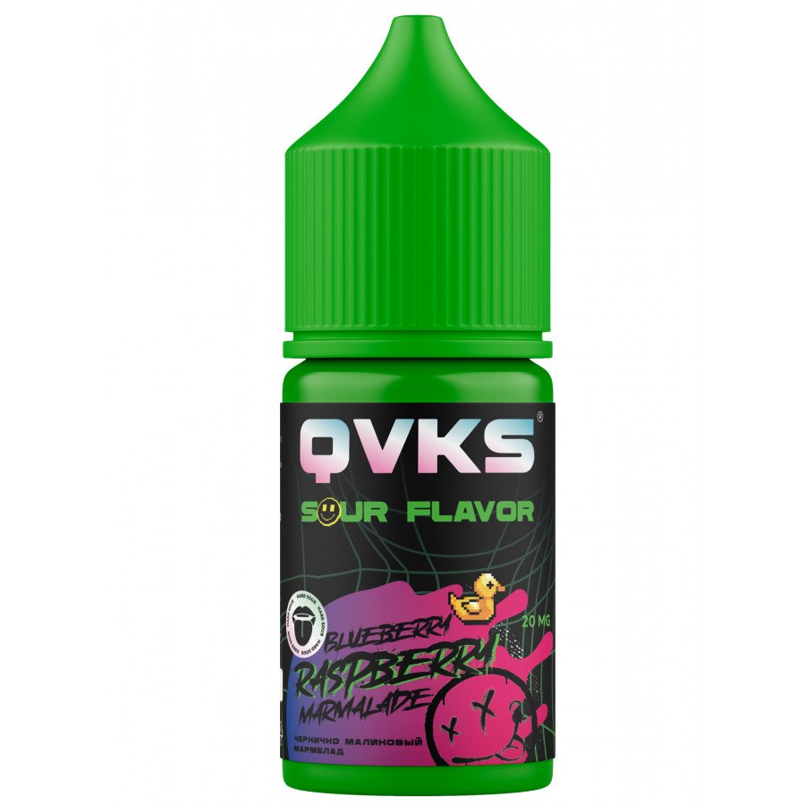 Фото и внешний вид — Жидкость QVKS Sour - Чернично - Малиновый Мармелад 30мл strong