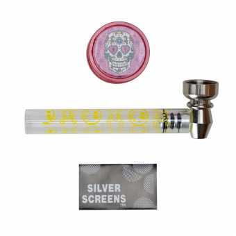 Трубка сувенирная LG-11 (металл/гриндер/сеточка) в блистере