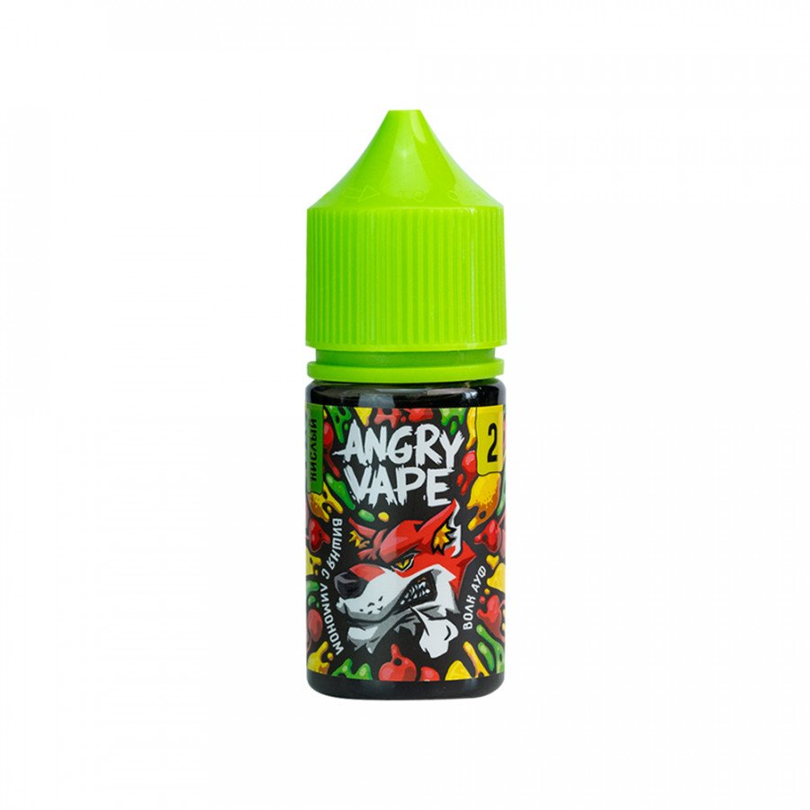 Фото и внешний вид — Жидкость ANGRY VAPE SALT - Волк АУФ (Вишня с лимоном) 30мл 20мг