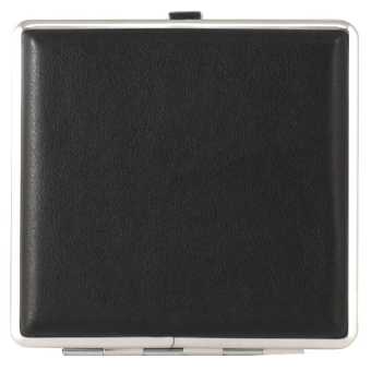 Портсигар S.QUIRE AB02-19-2 сталь/иск.кожа BLK