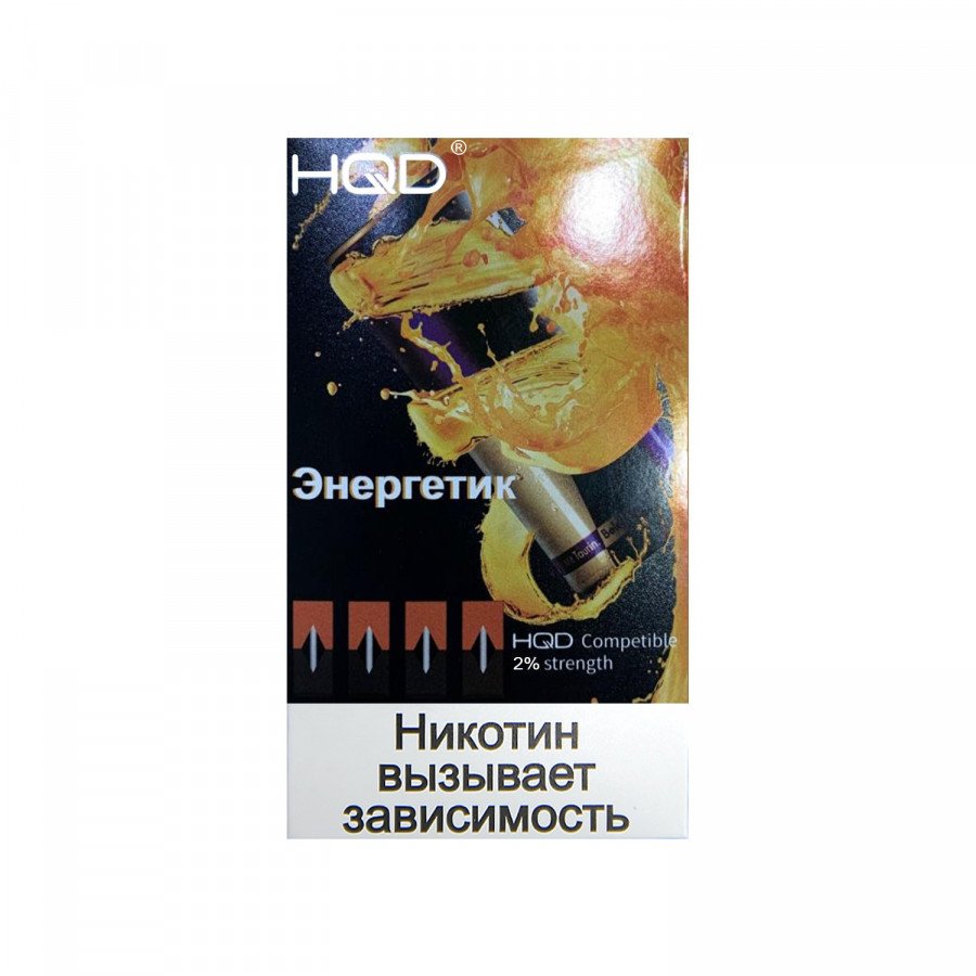 Фото и внешний вид — Картридж HQD Энергетик 4шт