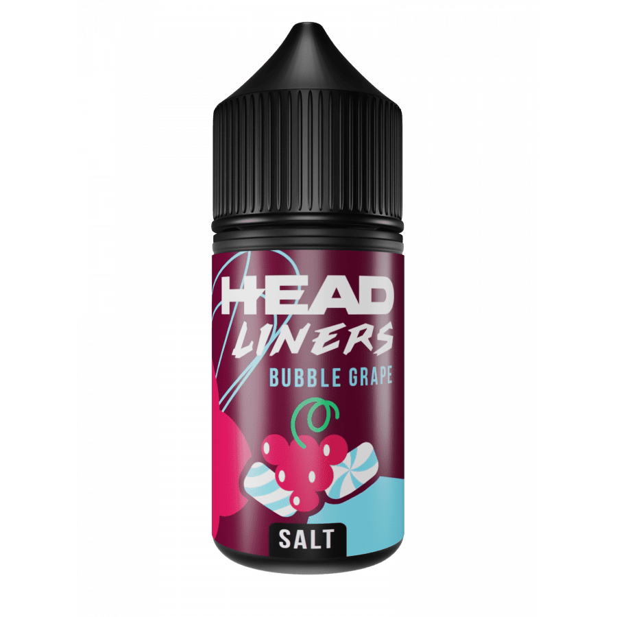 Фото и внешний вид — Жидкость HEADLINERS SALT - Bubble Grape (Виноградная Жвачка) 30мл 20мг