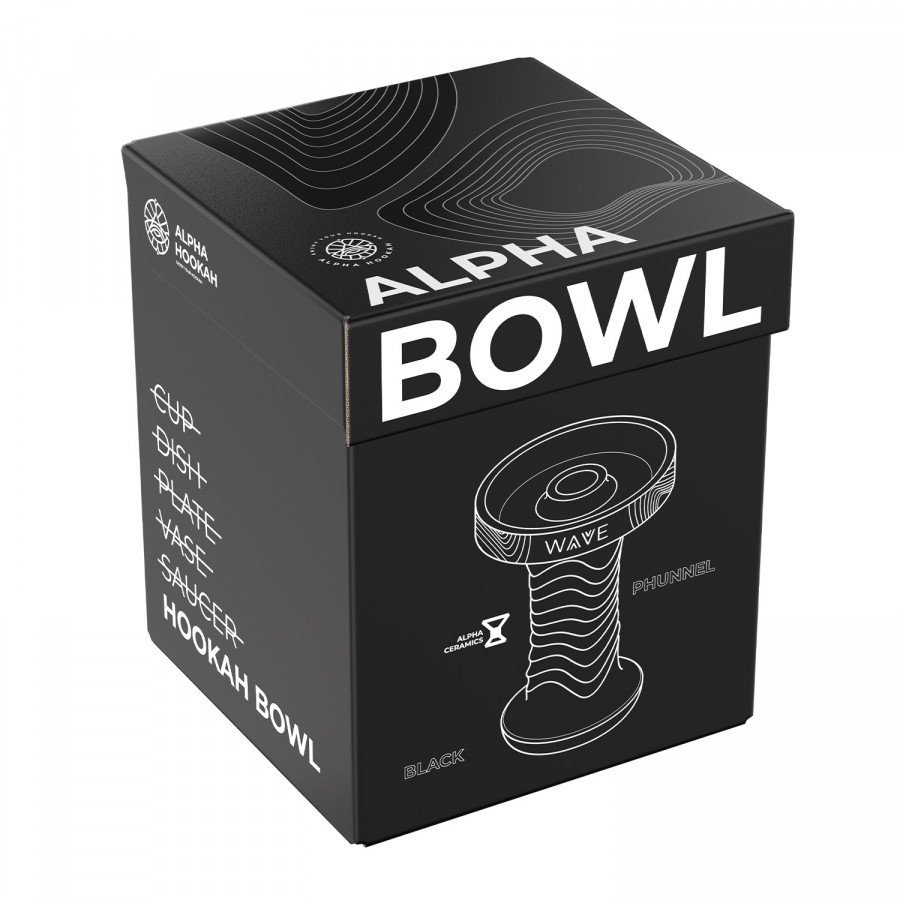 Фото и внешний вид — Чаша ALPHA BOWL - Wave Phunnel (Indian Black PH)