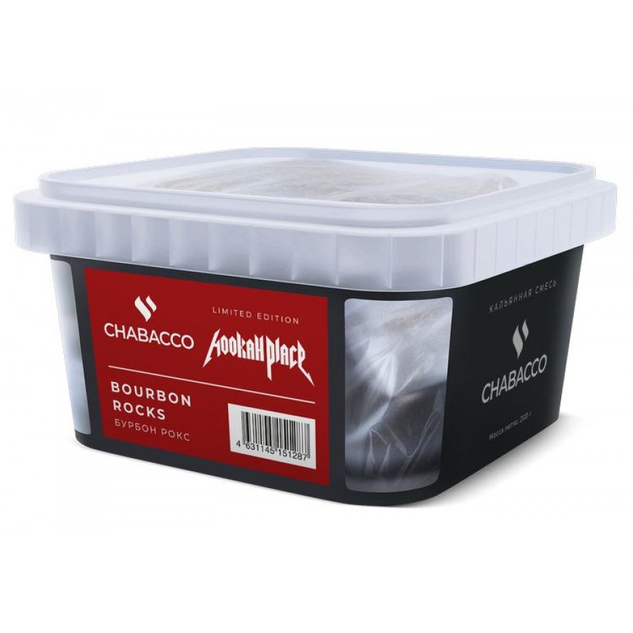 Фото и внешний вид — Смесь для кальяна Chabacco 200 гр medium - Bourbon Rocks (Бурбон рокс)