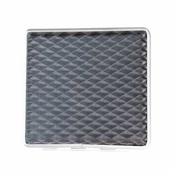 Портсигар S.QUIRE 340023-82-3 (резинка) сталь/иск.кожа/рис BLK