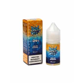 Жидкость CRAZY ICE SALT - Melon Banana (Дыня Банан) 30мл 20мг