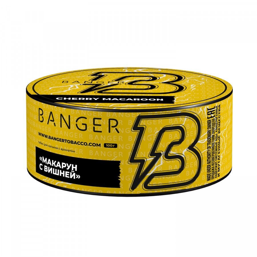 Фото и внешний вид — Табак для кальяна BANGER 100гр - Cherry Macaroon (Макарун с вишней)