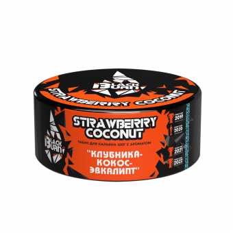 Табак для кальяна BURN BLACK 100гр - Strawberry Coconut (Клубника с кокосом и эвкалиптом)