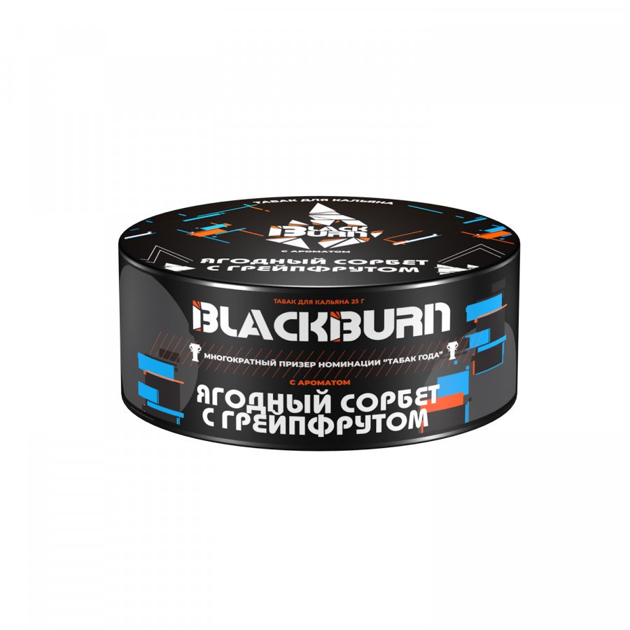 Фото и внешний вид — Табак для кальяна BLACK BURN 25г - Ягодный Сорбет с Грейпфрутом