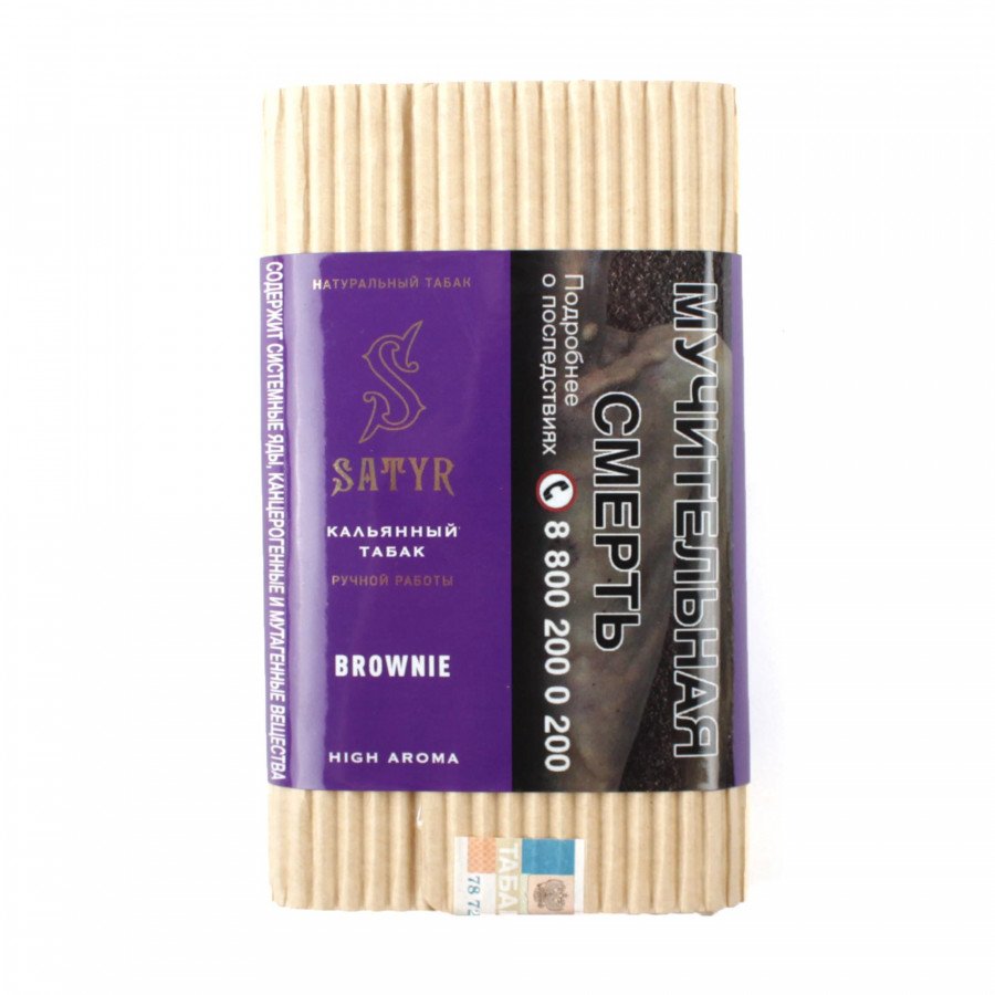 Фото и внешний вид — Табак для кальяна САТИР (Aroma Line) 100г - Brownie (Шоколадный кекс)