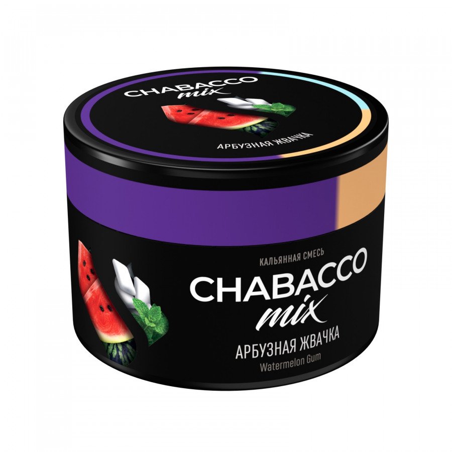 Фото и внешний вид — Смесь для кальяна Chabacco 40г medium - Watermelon Gum (Арбузная жвачка)
