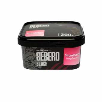 Табак для кальяна SEBERO BLACK 200г - Strawberry (Клубника)