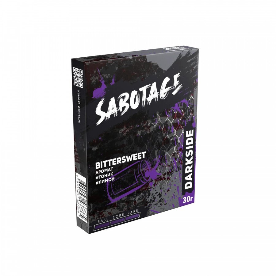 Фото и внешний вид — Табак для кальяна SABOTAGE 30г - Bittersweet (Тоник Лимон)