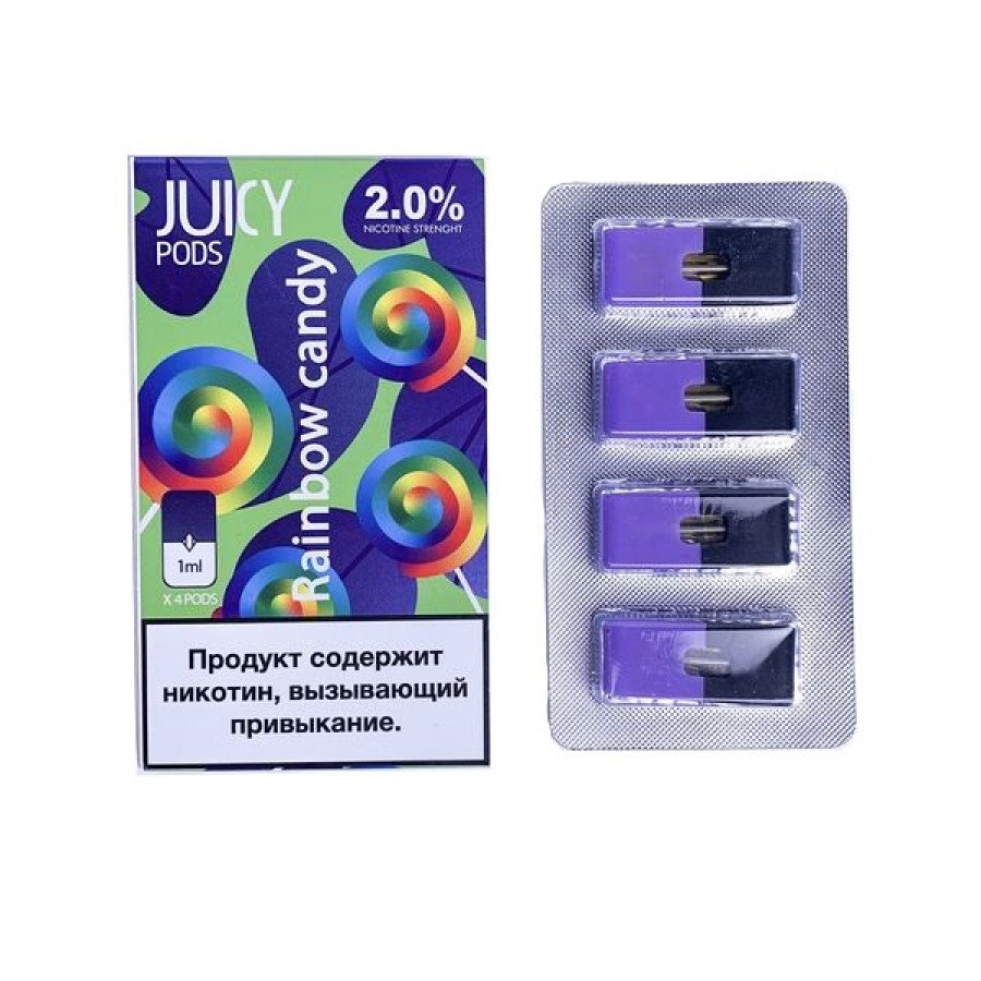 Фото и внешний вид — Картридж JUICY - Радужная конфета 1шт
