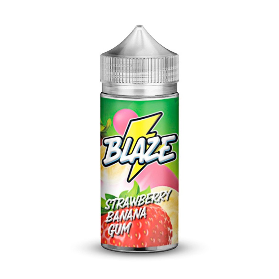 Фото и внешний вид — Жидкость BLAZE - Strawberry Banana Gum (Клубнично-банановая жевательная резинка) 100мл 3мг