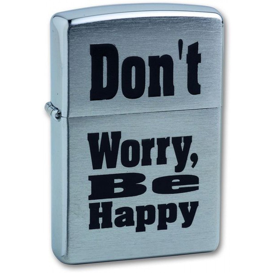Фото и внешний вид — Зажигалка ZIPPO 200 Don't worry be happy