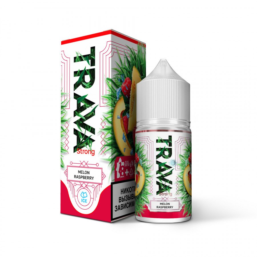 Фото и внешний вид — Жидкость TRAVA SALT - Melon Raspberry (Малина дыня лед) 30мл strong