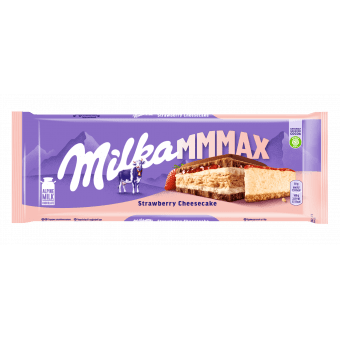 Милка Шоколадная плитка 300гр Клубничный Чизкейк (12шт/уп)