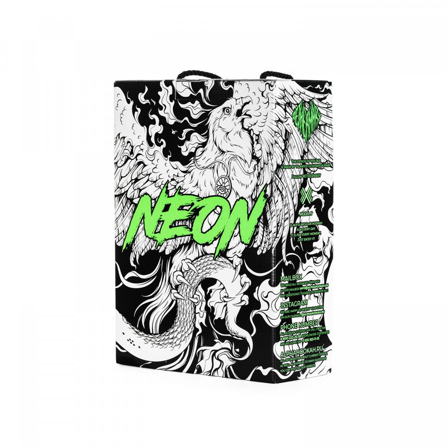 Фото и внешний вид — Кальян ALPHA HOOKAH X (Special Series) - Neon (Без колбы)