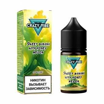 Жидкость CRAZY VIBE SALT - Sweet Banana with Honey Melon (Сладкий Банан с Медовой Дыней) 30мл 20мг