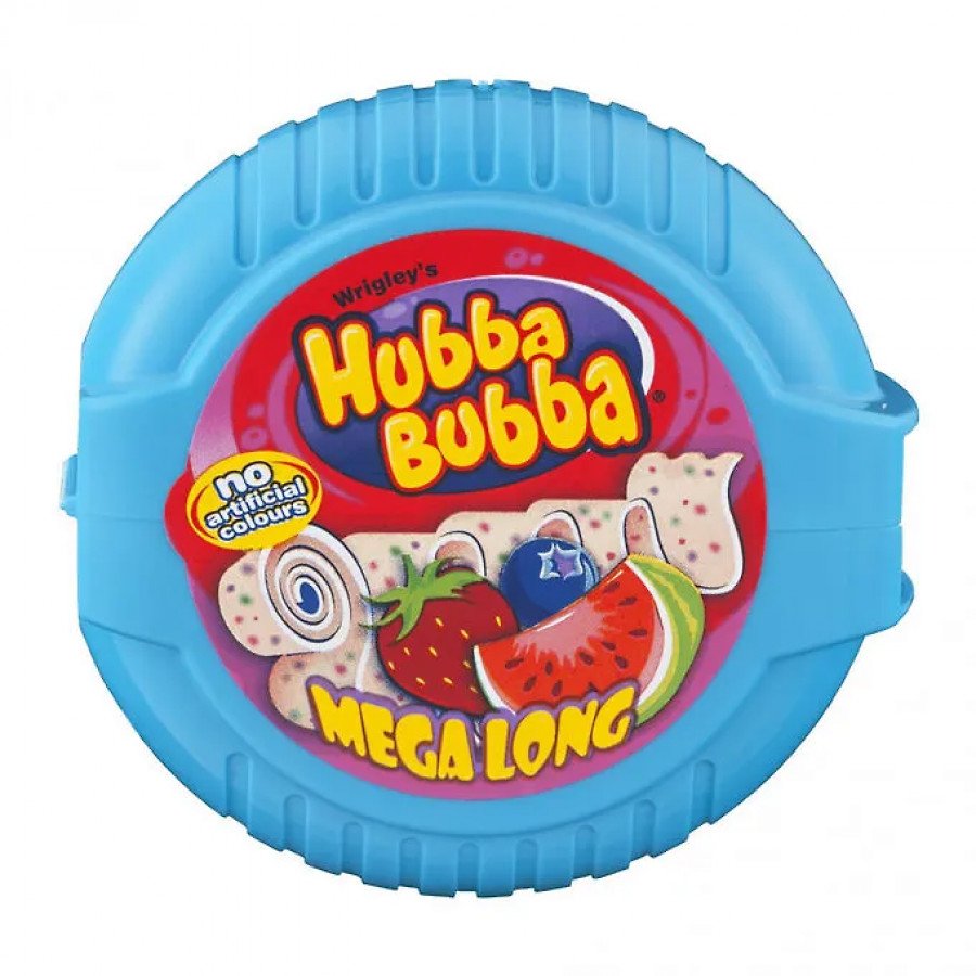 Фото и внешний вид — Жев. резинка Hubba Bubba Mega Long Тройной микс 56гр (12шт/уп)