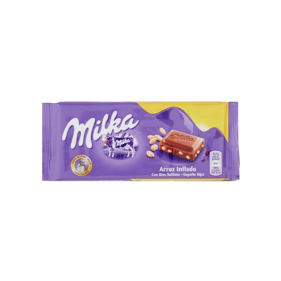 Фото и внешний вид — Шоколад Milka - Crispy Rise 90г (21шт/уп)