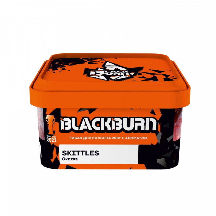 Фото и внешний вид — Табак для кальяна BURN BLACK 200гр - Skittles (Скитлз)