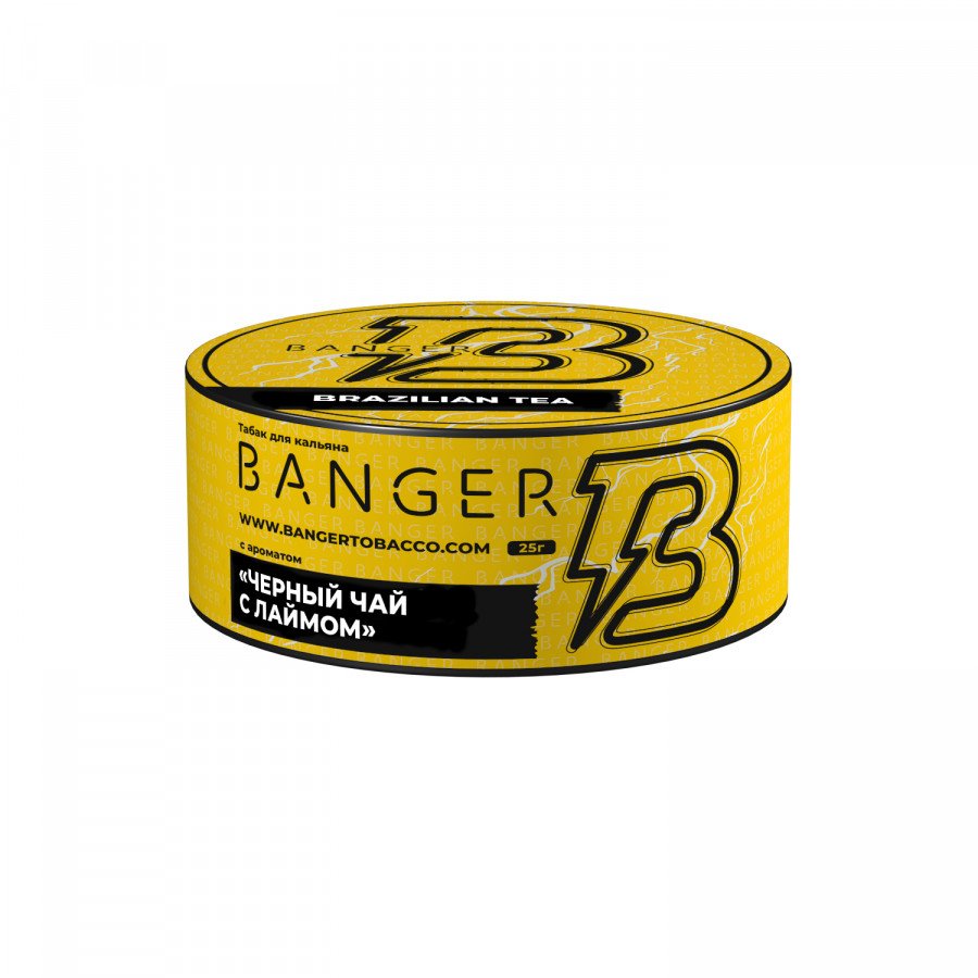 Фото и внешний вид — Табак для кальяна BANGER 25гр - Brazilian tea (Черный чай с лаймом)