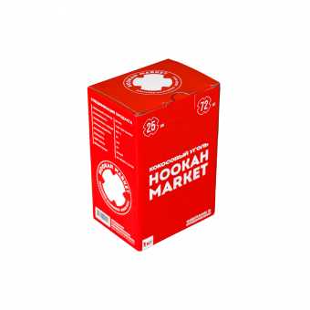Уголь HOOKAH MARKET (1кг 25мм 72шт)