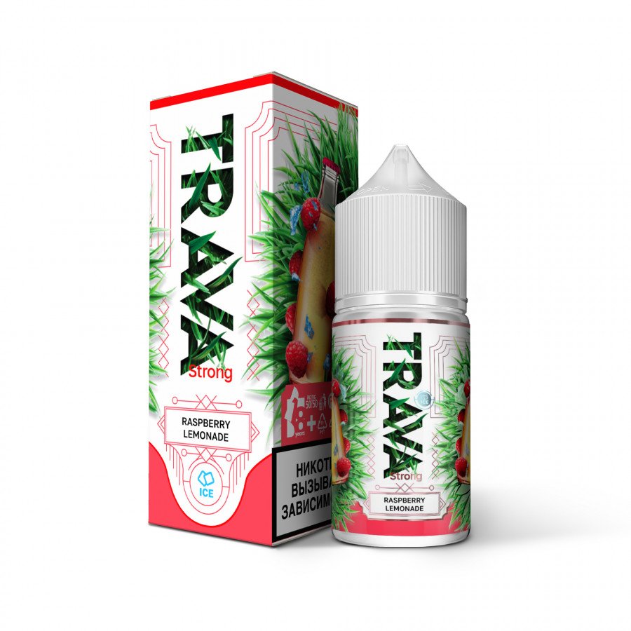 Фото и внешний вид — Жидкость TRAVA SALT - Raspberry Lemonade (Малиновый лимонад) 30мл strong