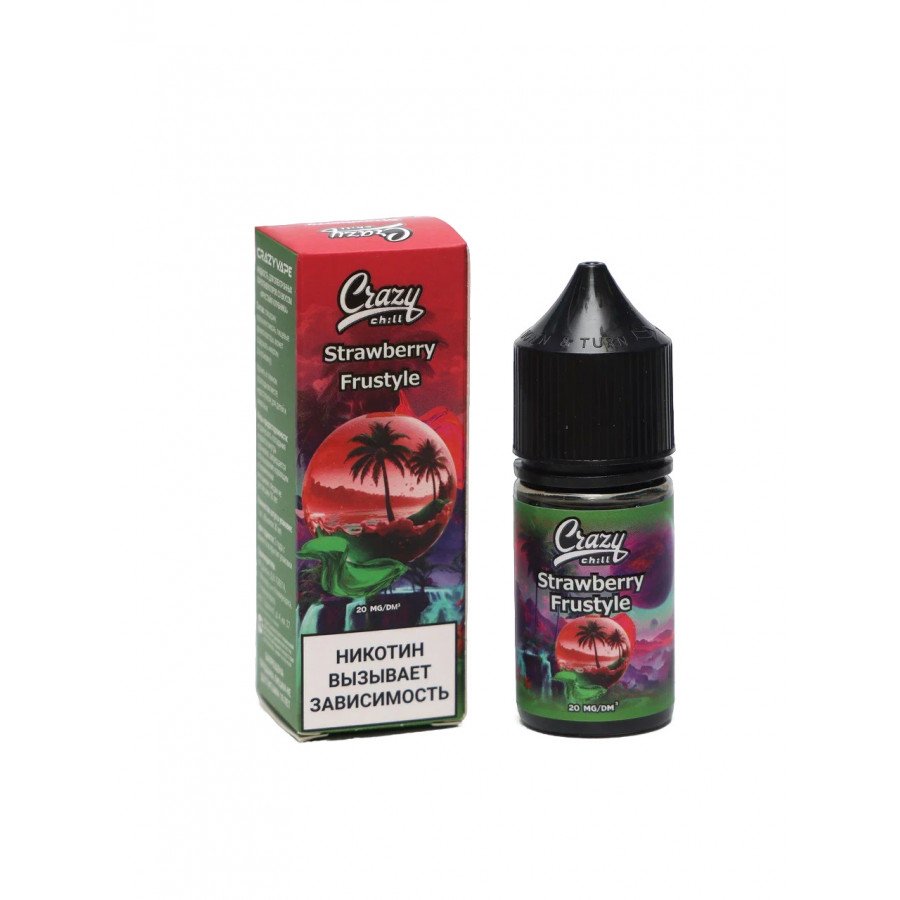 Фото и внешний вид — Жидкость CRAZY CHILL SALT - Strawberry Frustyle (Фрустайл Клубника) 30мл 20мг
