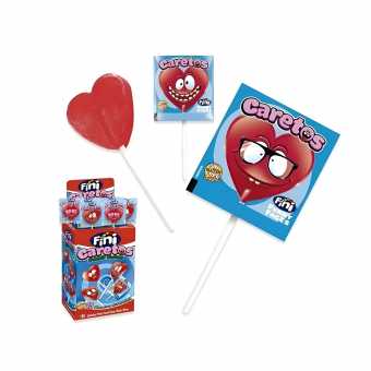 Леденец на палочке Фини "Funny Faces" клубничный 7гр (170шт/уп)