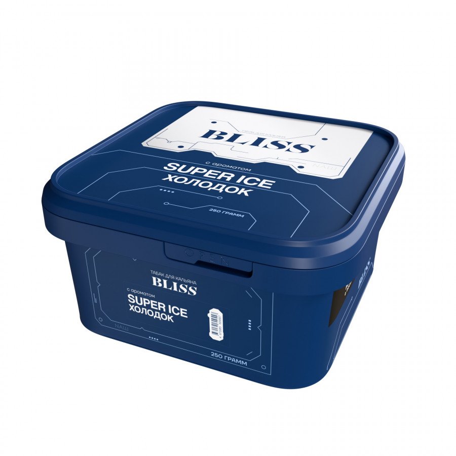 Фото и внешний вид — Табак для кальяна BLISS 250г - Super Ice (Холодок)