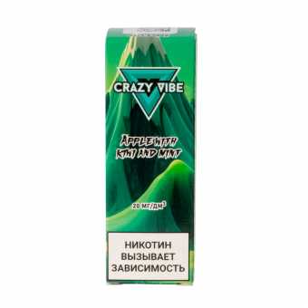 Жидкость CRAZY VIBE SALT - Apple with Kiwi & Mint (Яблоко с Киви и Мятой) 30мл 20мг