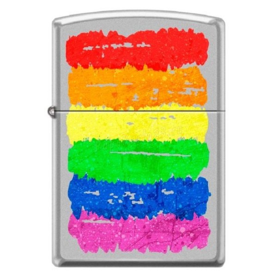 Фото и внешний вид — Зажигалка ZIPPO 205 Rainbow Colors Design