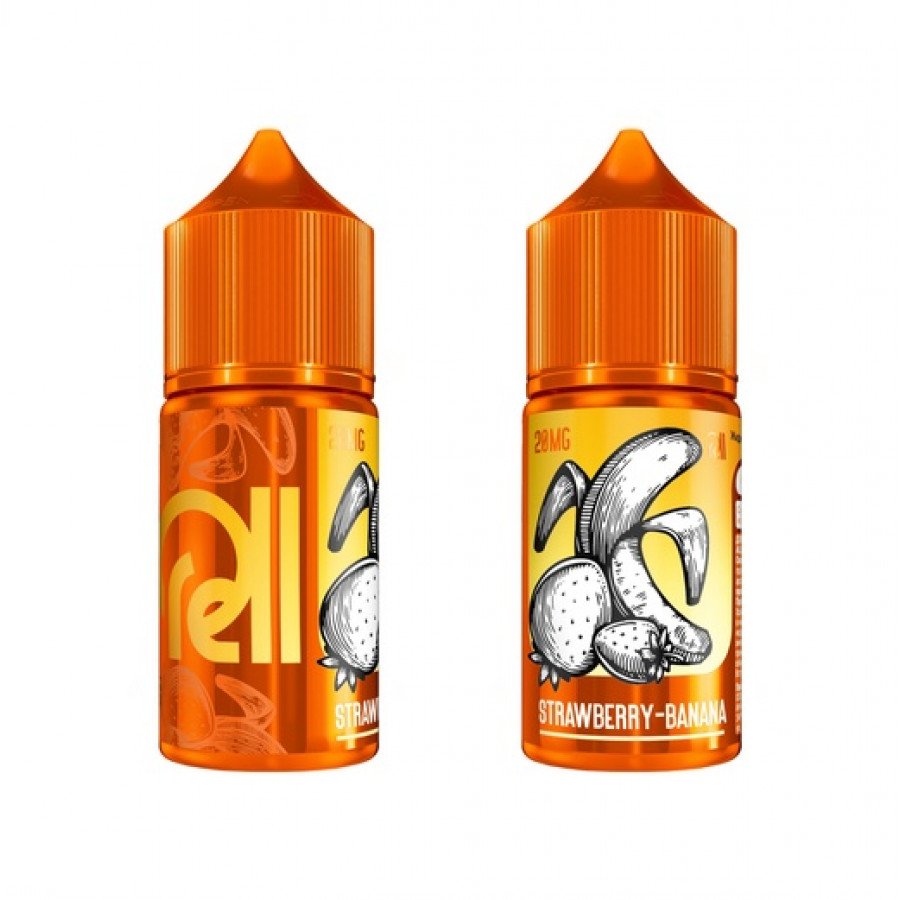 Фото и внешний вид — Жидкость RELL ORANGE SALT - Strawberry Banana (Клубника банан) 30мл 20мг