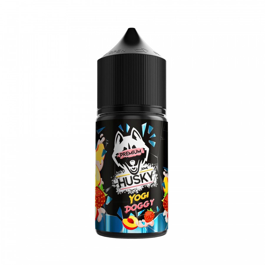 Фото и внешний вид — Жидкость HUSKY PREMIUM SALT - Yogi Doggy (Cмесь йогурта, персика, клубники и льда) 30мл 20мг