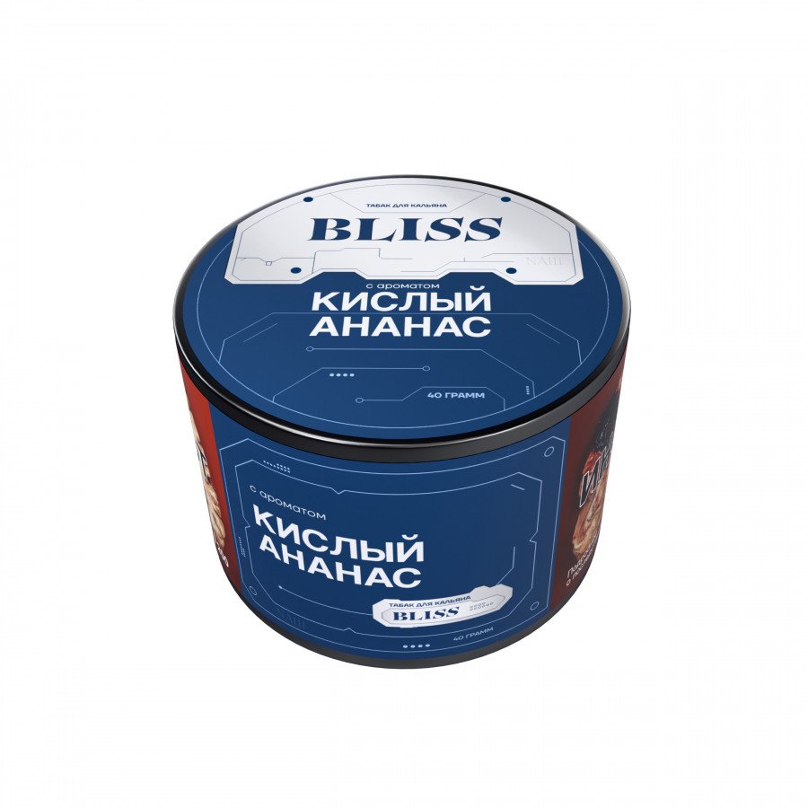 Фото и внешний вид — Табак для кальяна BLISS 40г - Кислый Ананас
