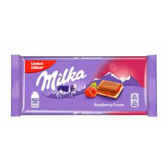 Милка Шоколадная плитка 100гр Малиновый Крем (22шт/уп)