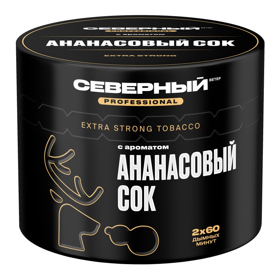 Фото и внешний вид — Табак для кальяна ВЕТЕР СЕВЕРНЫЙ (PROFESSIONAL) 40г - Ананасовый сок