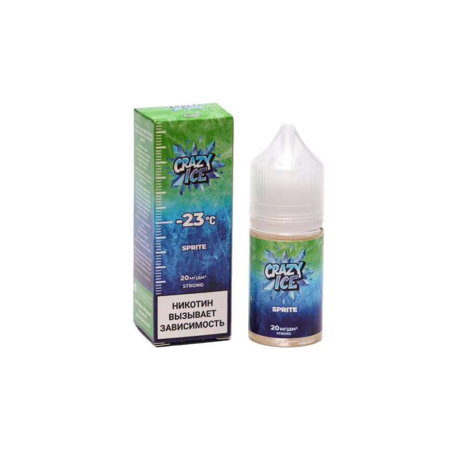 Фото и внешний вид — Жидкость CRAZY ICE SALT - Sprite (Спрайт) 30мл strong