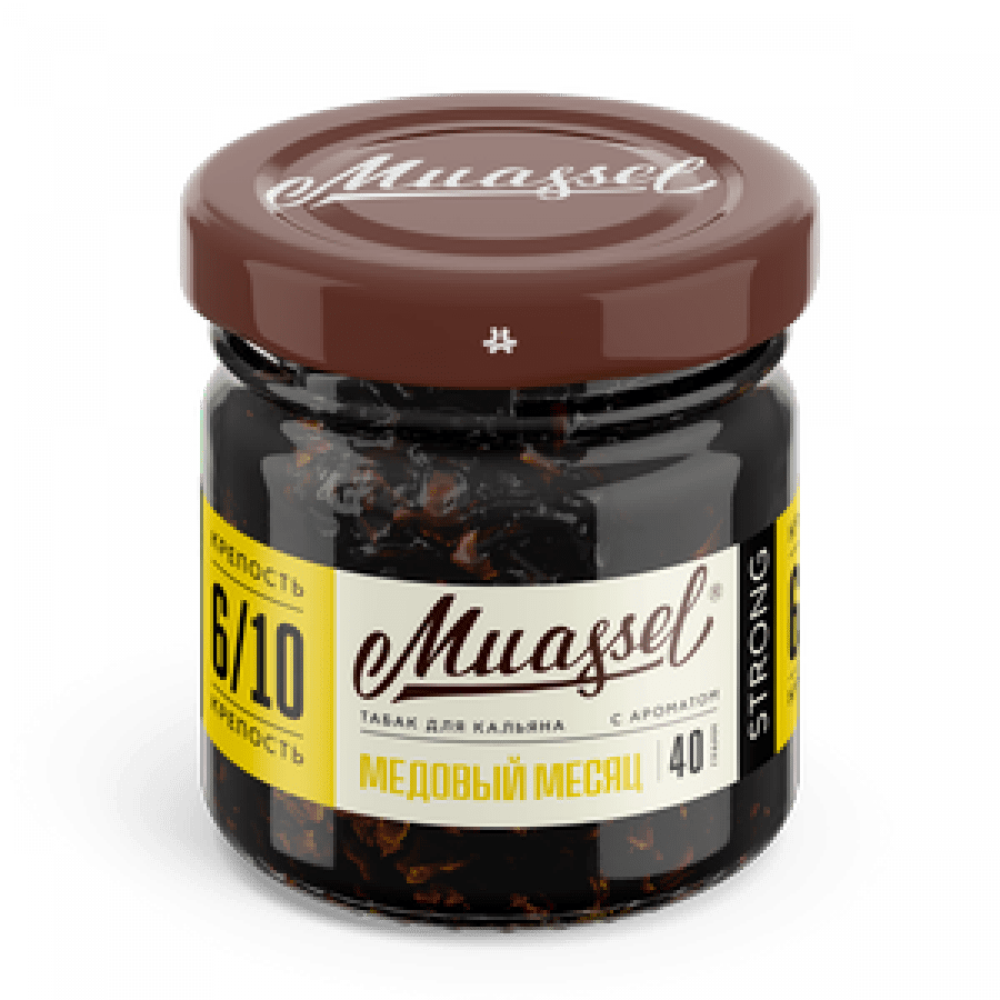 Фото и внешний вид — Табак для кальяна MUASSEL (6/10) 40гр - Медовый Месяц