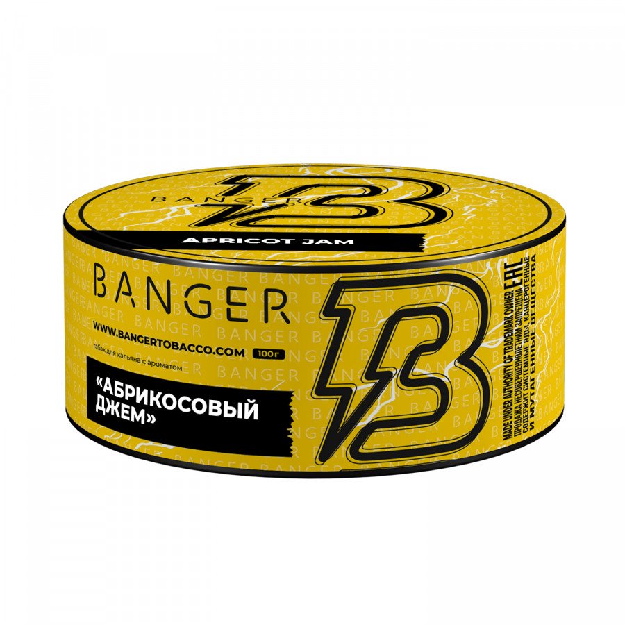 Фото и внешний вид — Табак для кальяна BANGER 100гр - Apricot Jam (Абрикосовый джем)