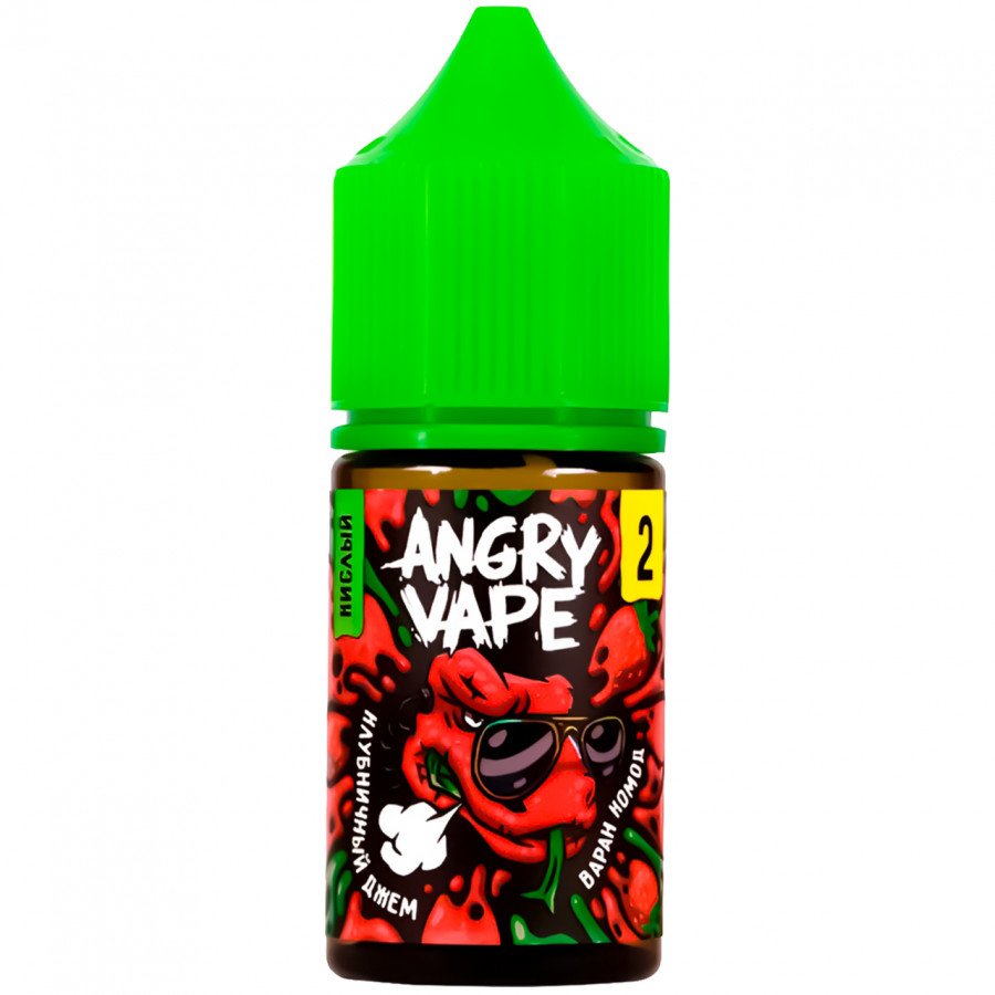 Фото и внешний вид — Жидкость ANGRY VAPE SALT - Варан Комод (Клубничный Джем) 30мл 20мг