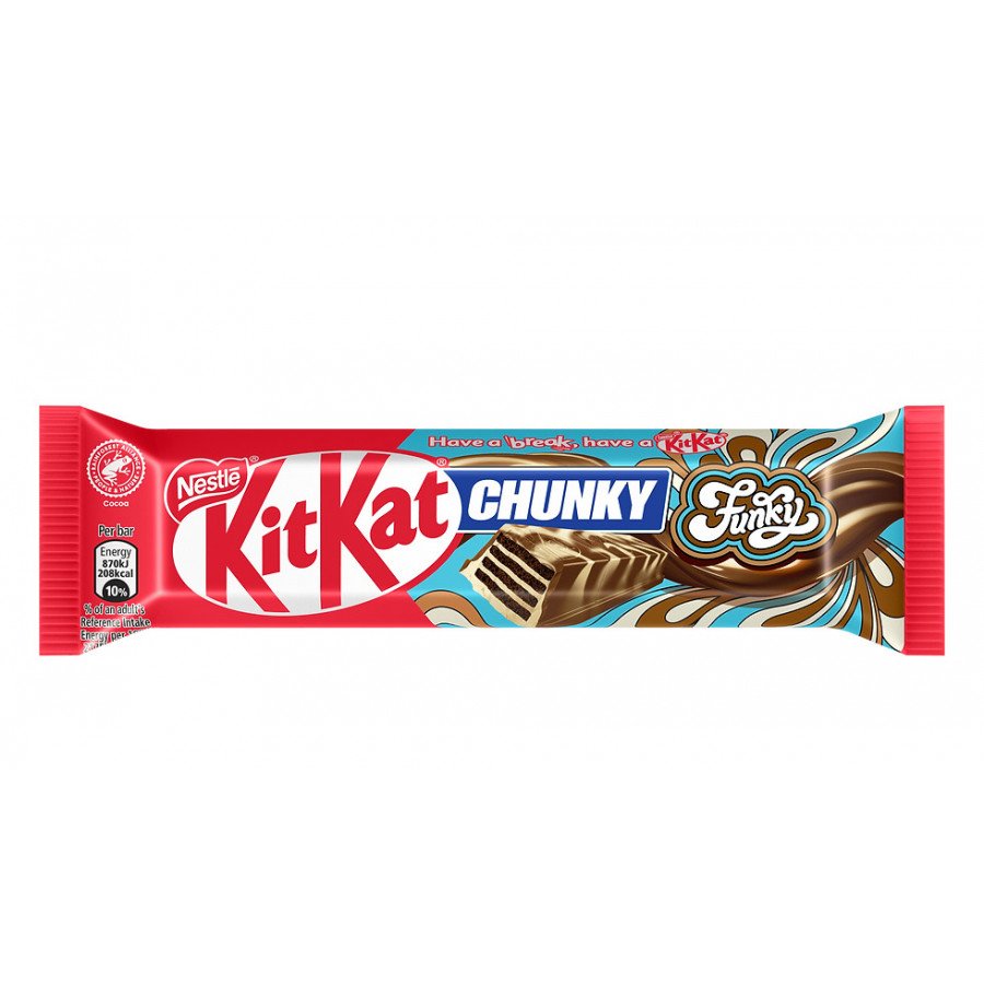 Фото и внешний вид — KitKat Chunky Funky Chocolate Bar 40г (24шт/уп)