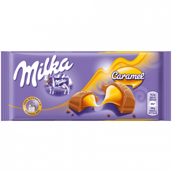 Милка Шоколадная плитка 100гр Карамель (18шт/уп)